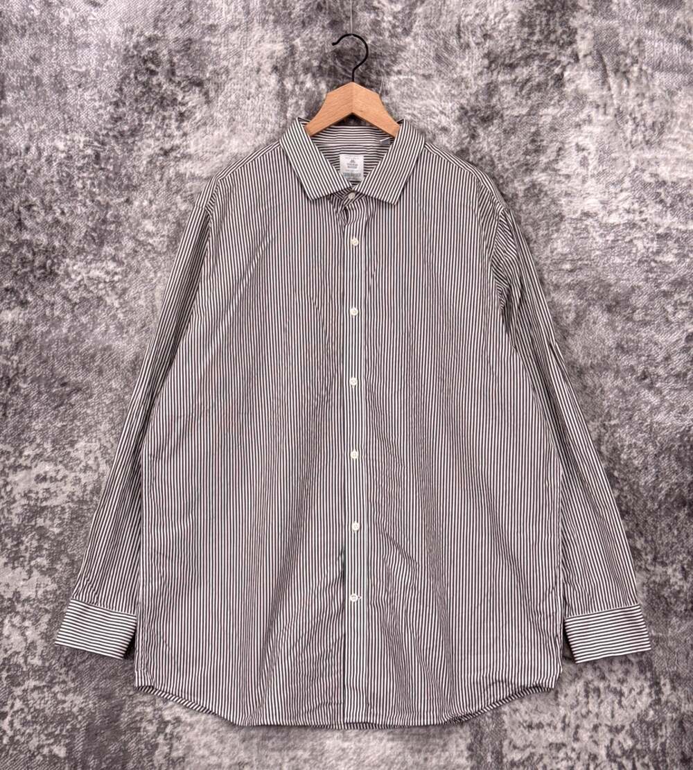 Todd Snyder x Thomas Mason Dress Shirt 18 Mens Striped Poplin